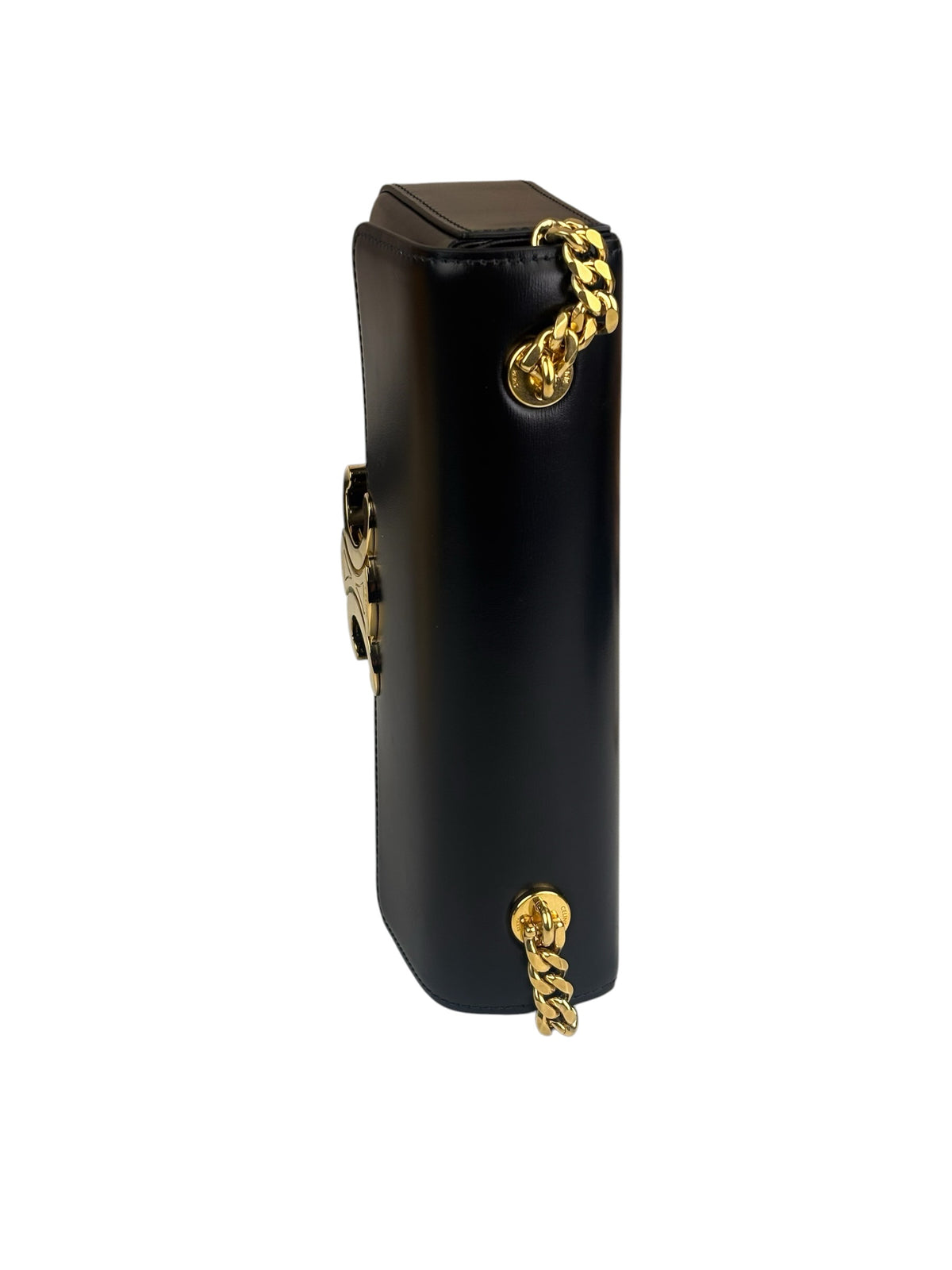 Celine Black Calfskin Claude Flap Chain Bag