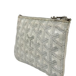 Goyard White Senat Mini Pouch