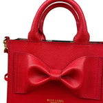 Blue Label Crestbridge Red Pebbled Leather Two-Way Bag