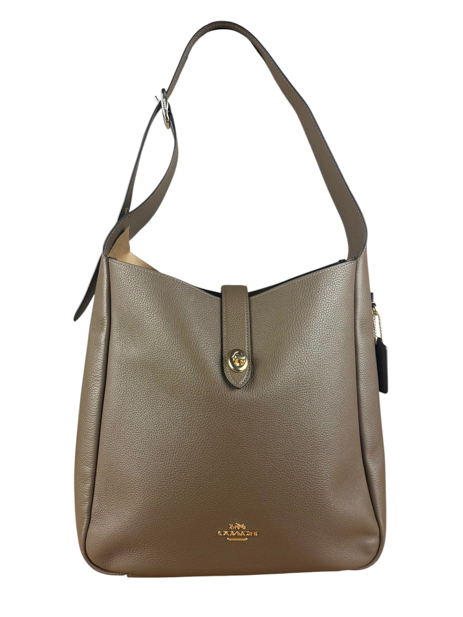 Coach Brown Pebbled Leather Large Hadley Tote