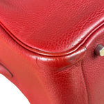 Hermes Rouge Clemence Leather Lindy 34