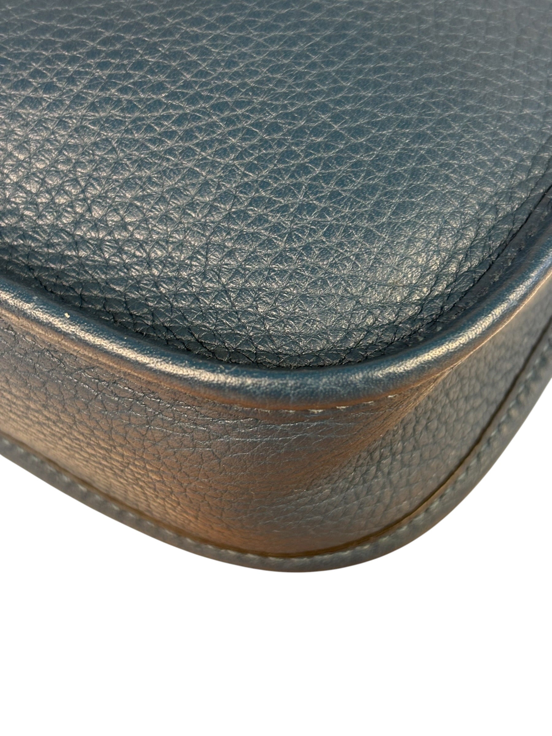 Hermes Blue Pale Clemence Leather Evelyn TPM III Crossbody