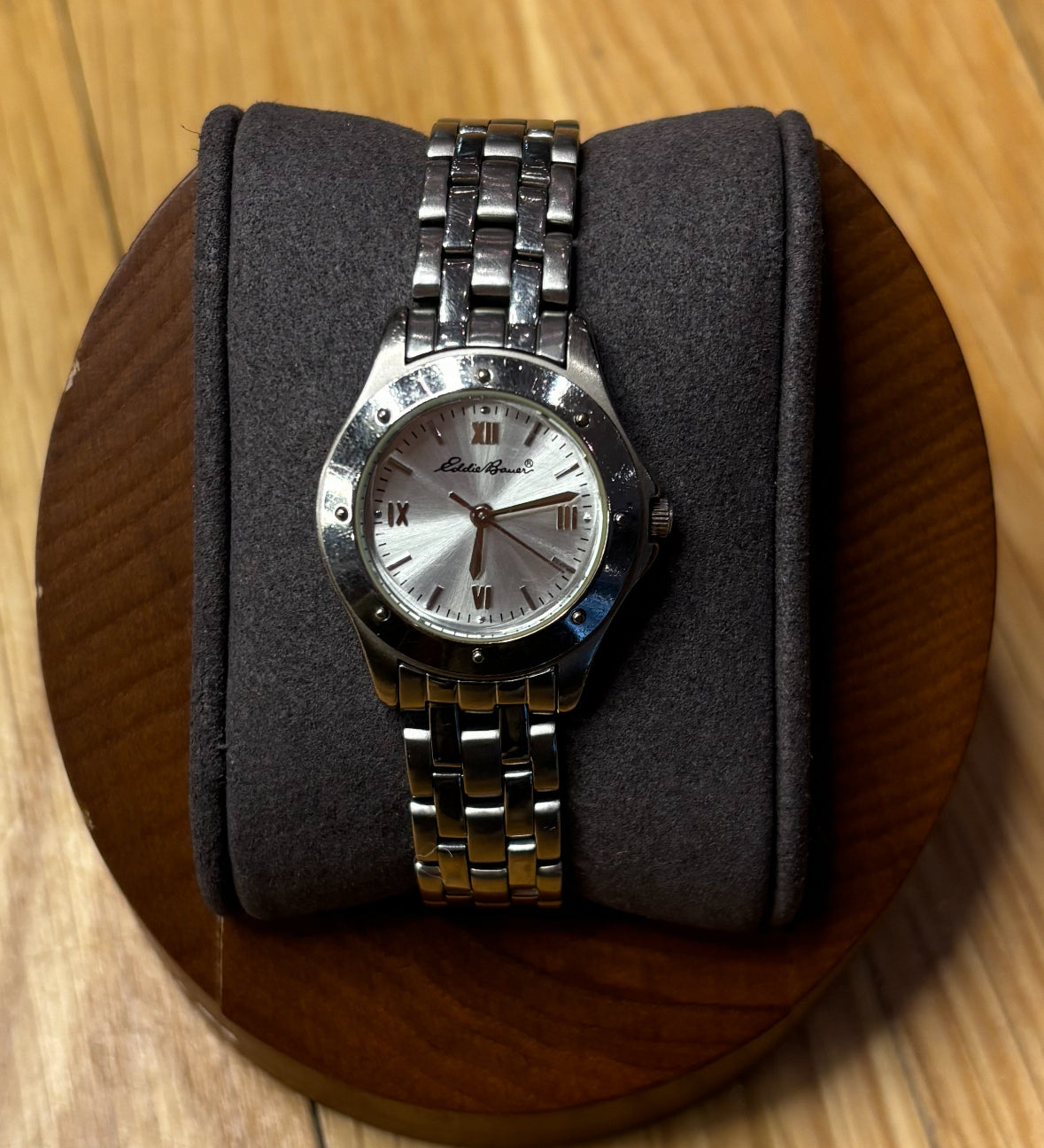 Eddie Bauer Silver Circle Dial Stainless Silver Band