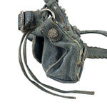 Balenciaga Denim Le Cagole Rhinestones Crossbody Bag