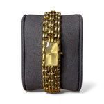 Fendi Gold Plated Rectangular Champagne Dial