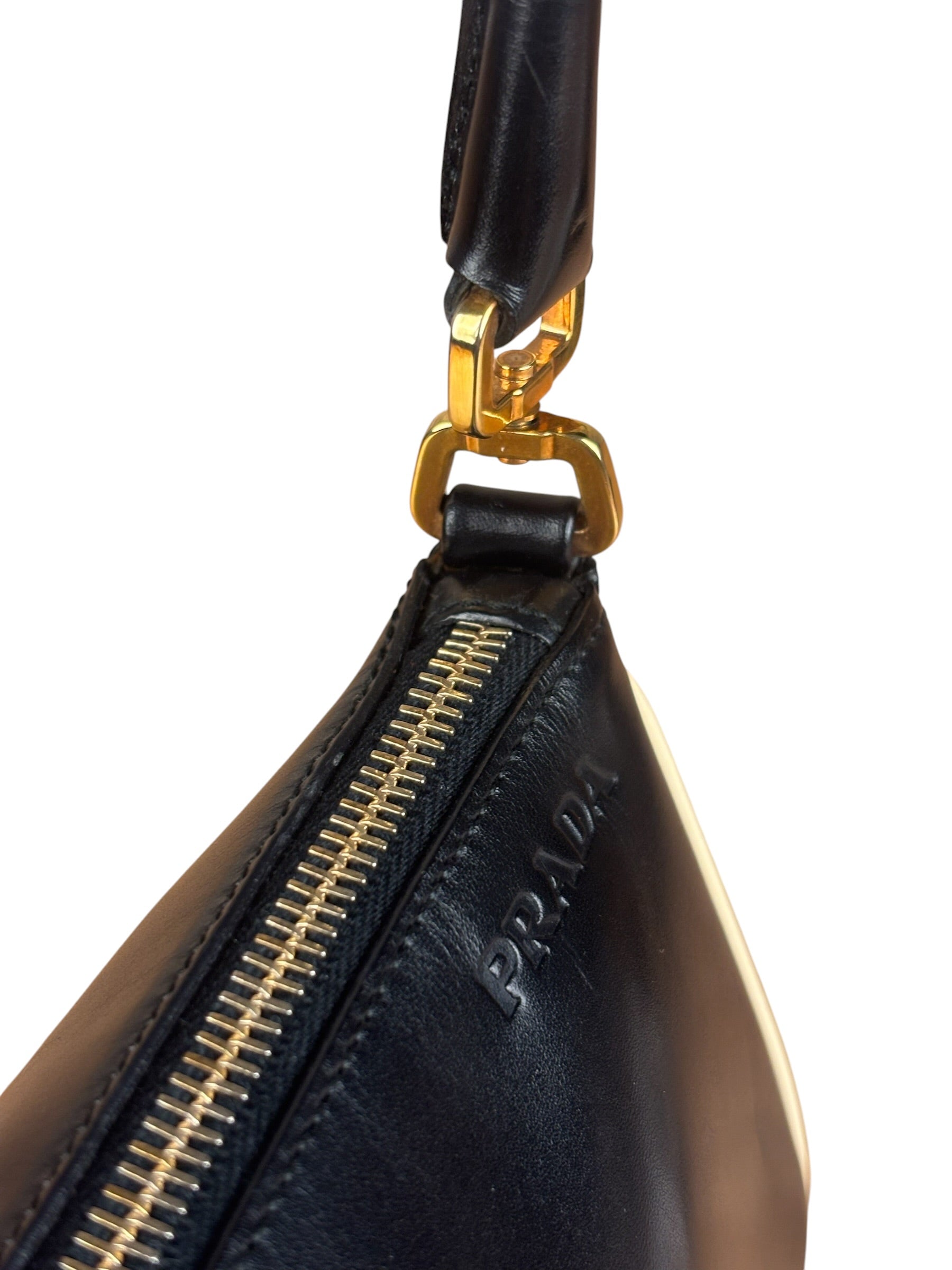 Prada Vintage Black Leather Pochette