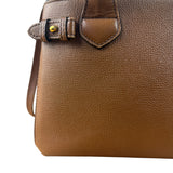 Burberry Brown Leather & House Check Small Banner