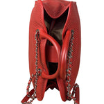 Chanel Red Perforated Leather Up in the Air 2Way Tote 2014