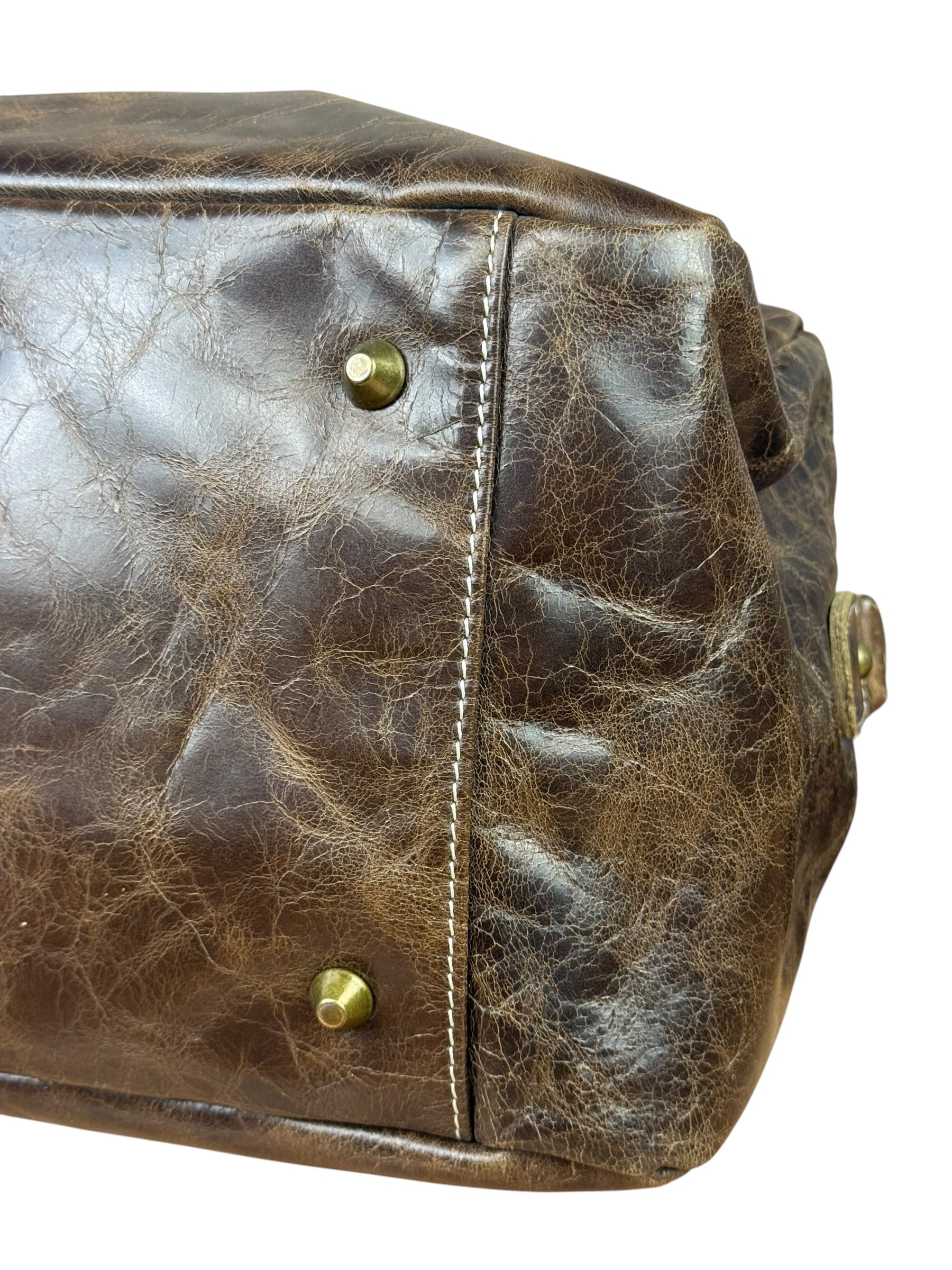 Balenicaga Brown Leather Whistle Handbag