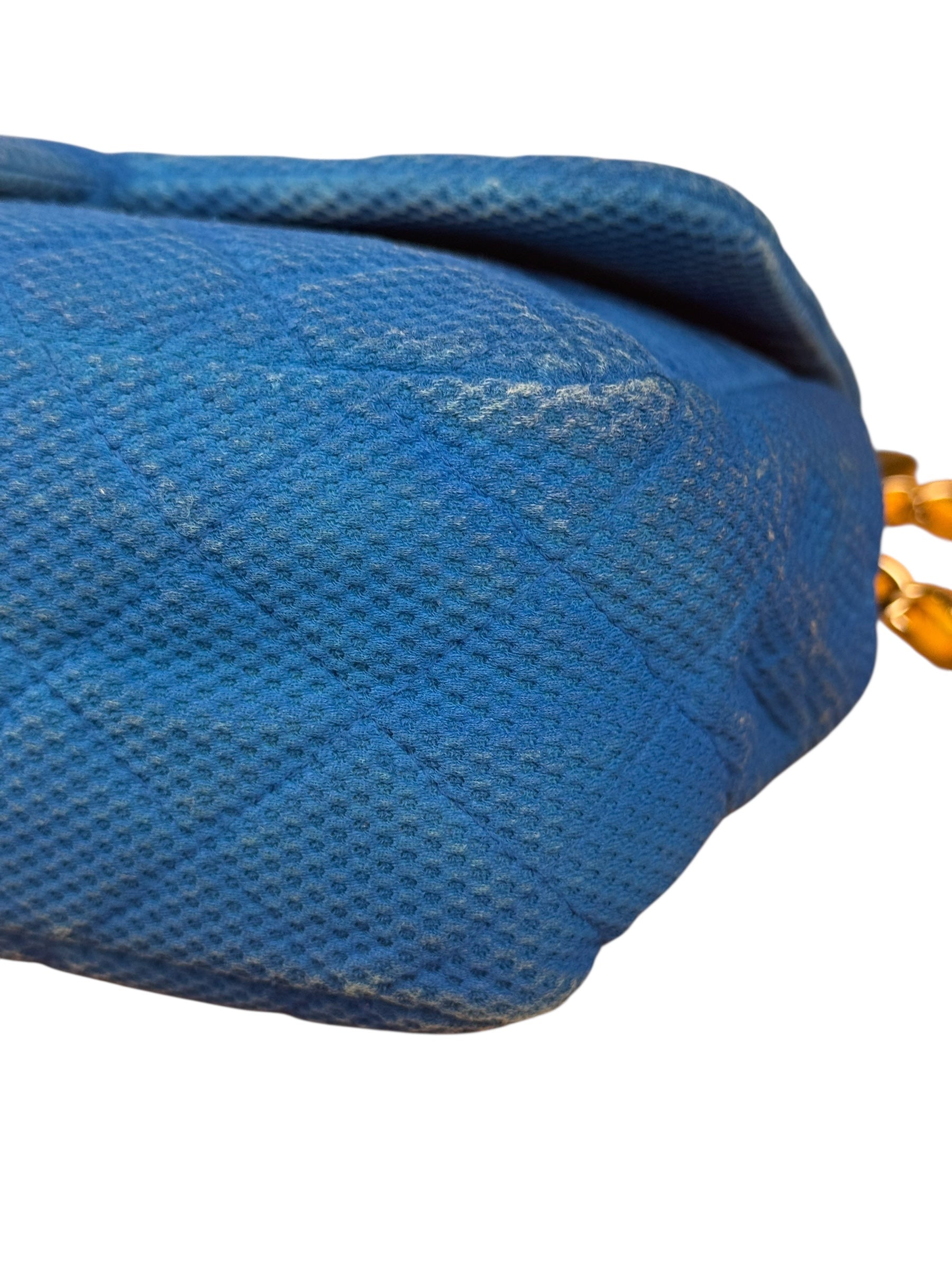 Chanel Medium Quilted Perforated Jersey Single Flap 2009