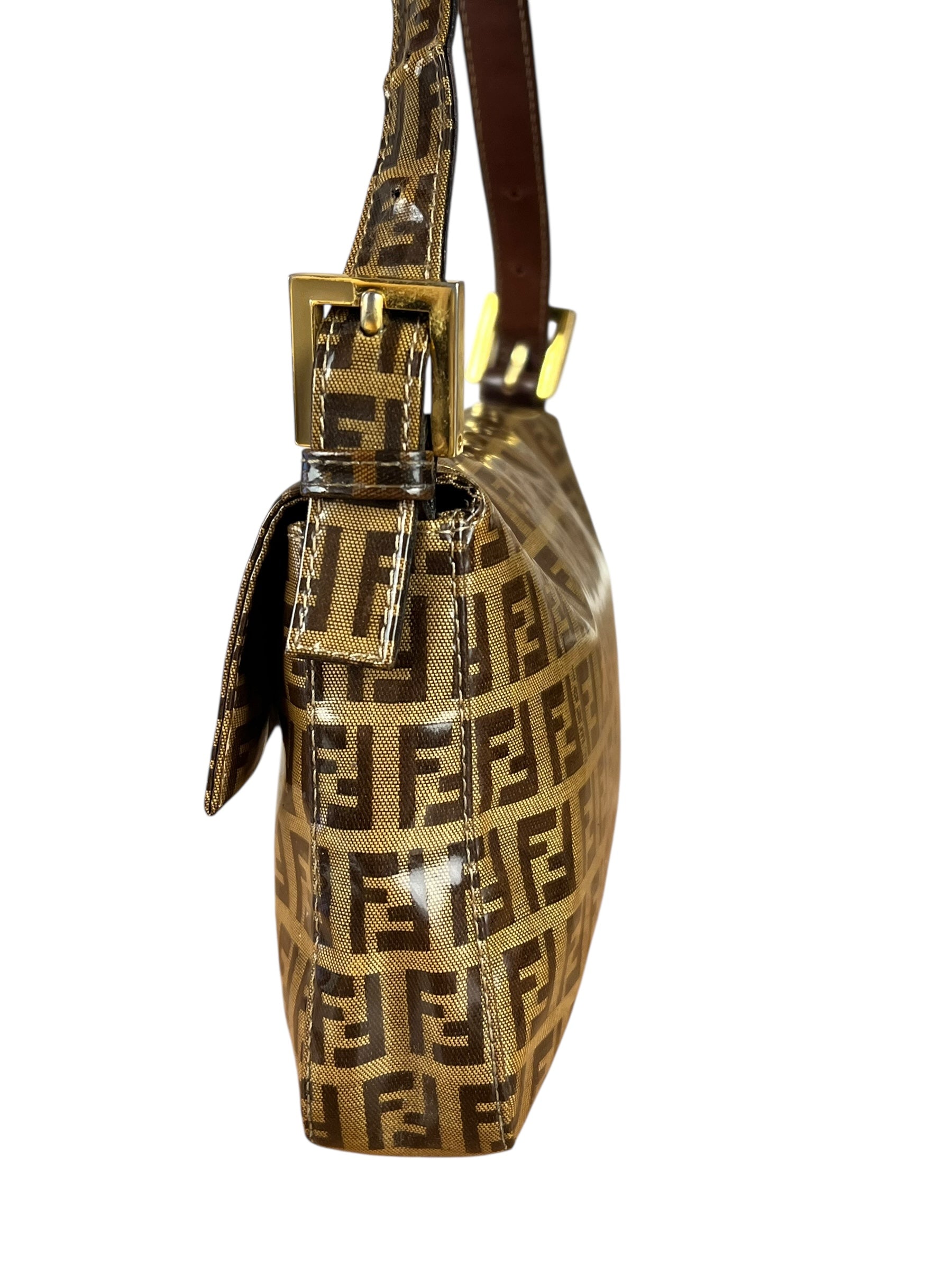 Fendi FF PVC Coated Canvas Baguette