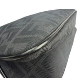 Fendi Black Leather Trim Zucca Mamma Baguette