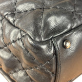 Chanel Black Leather Paris Moscow Flap/Chain Shoulder Bag 2005