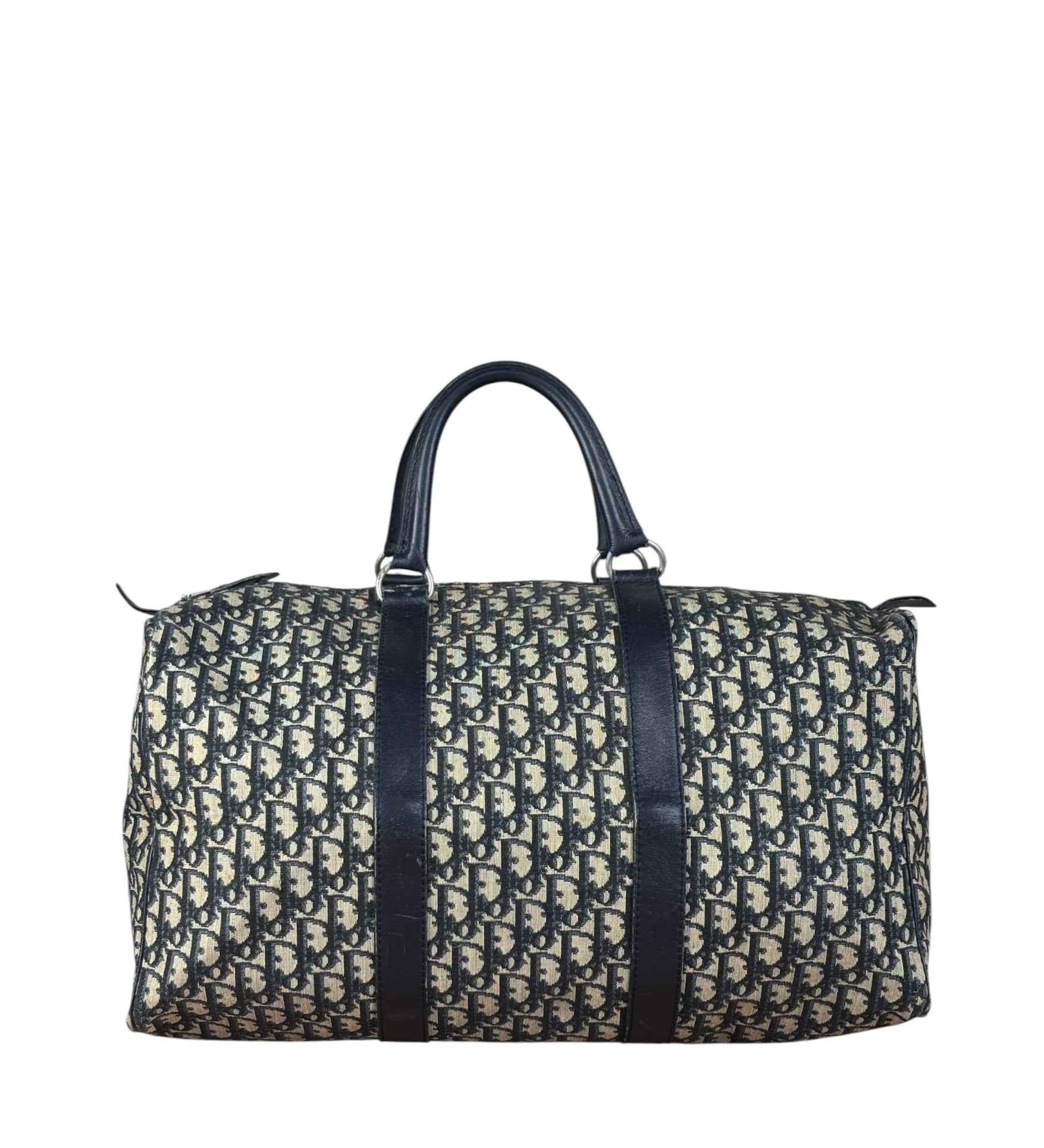 Christian Dior Vintage Navy Blue Trotter Boston Handbag