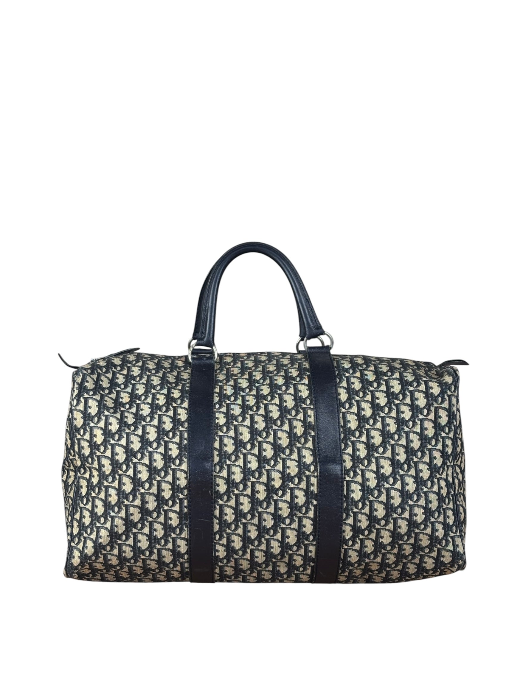 Christian Dior Vintage Navy Blue Trotter Boston Handbag