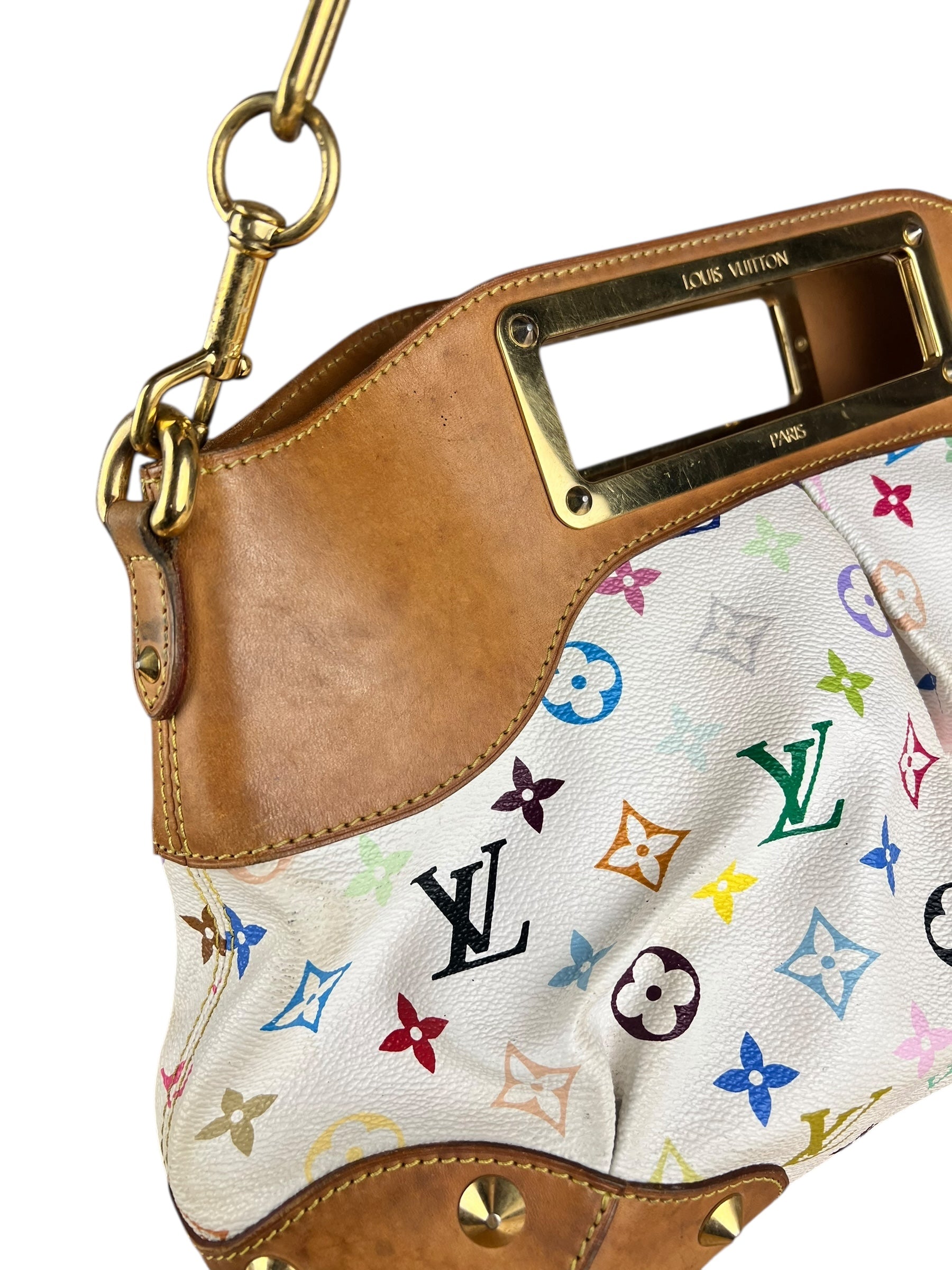 Louis Vuitton White Murakami Judy MM 2Way