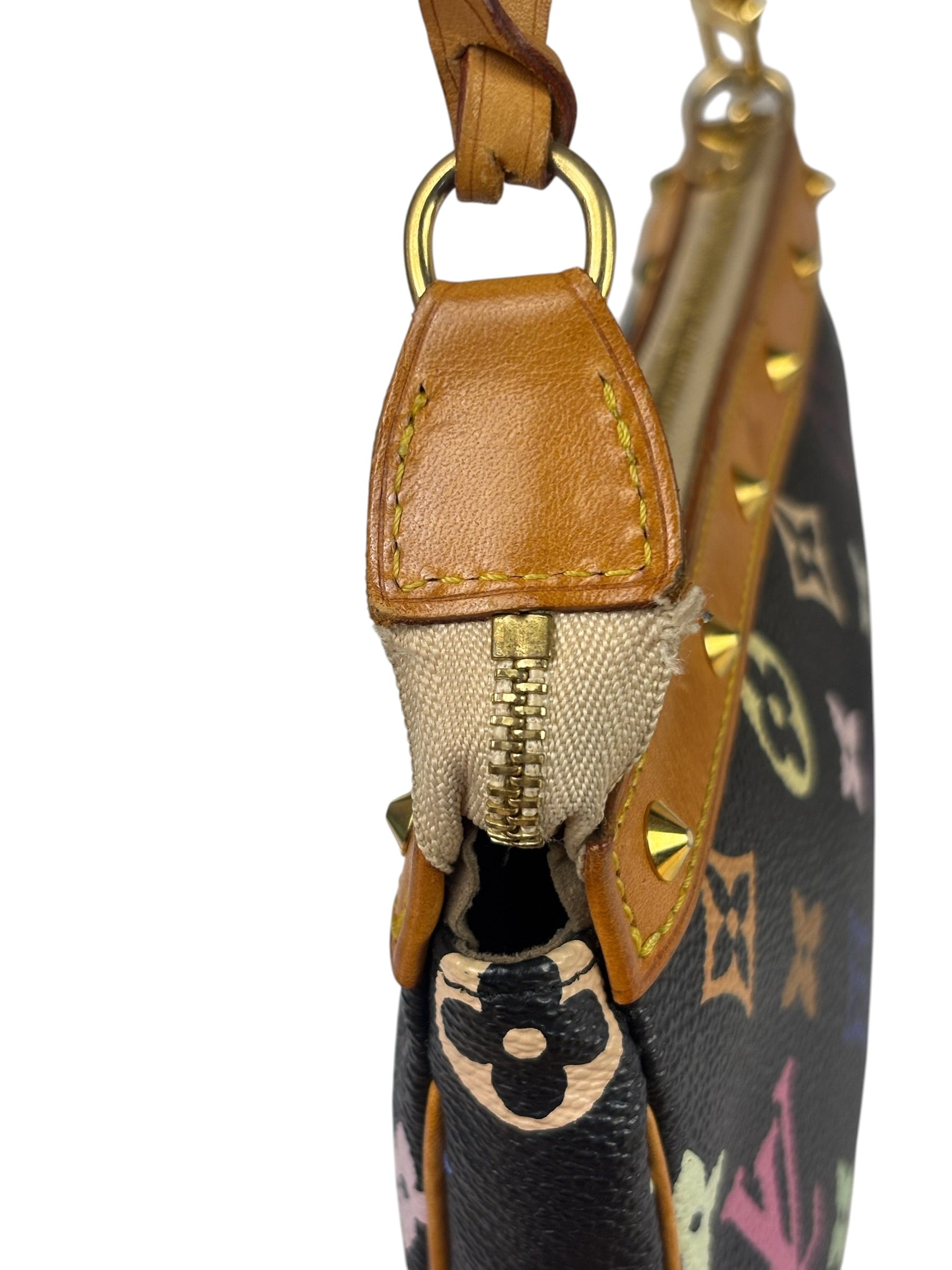 Louis Vuitton x Takashi Murakami Black Monogram Pochette