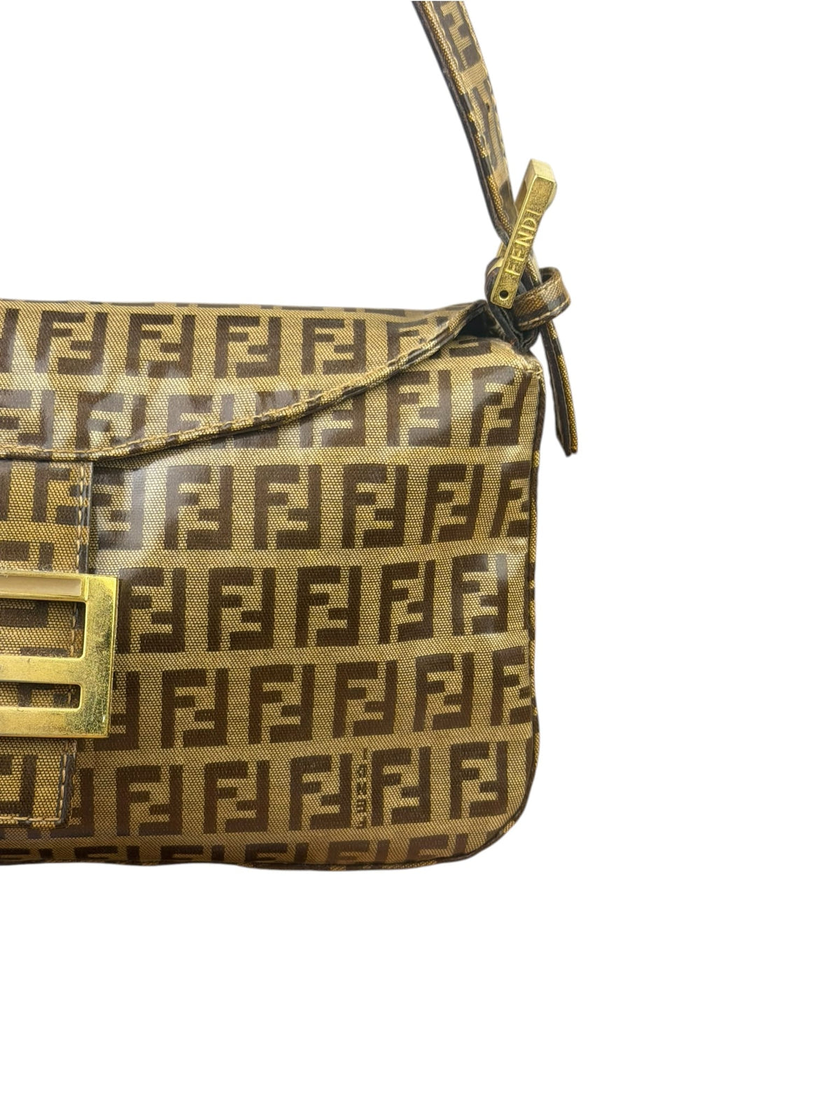Fendi Brown PVC Leather Baguette