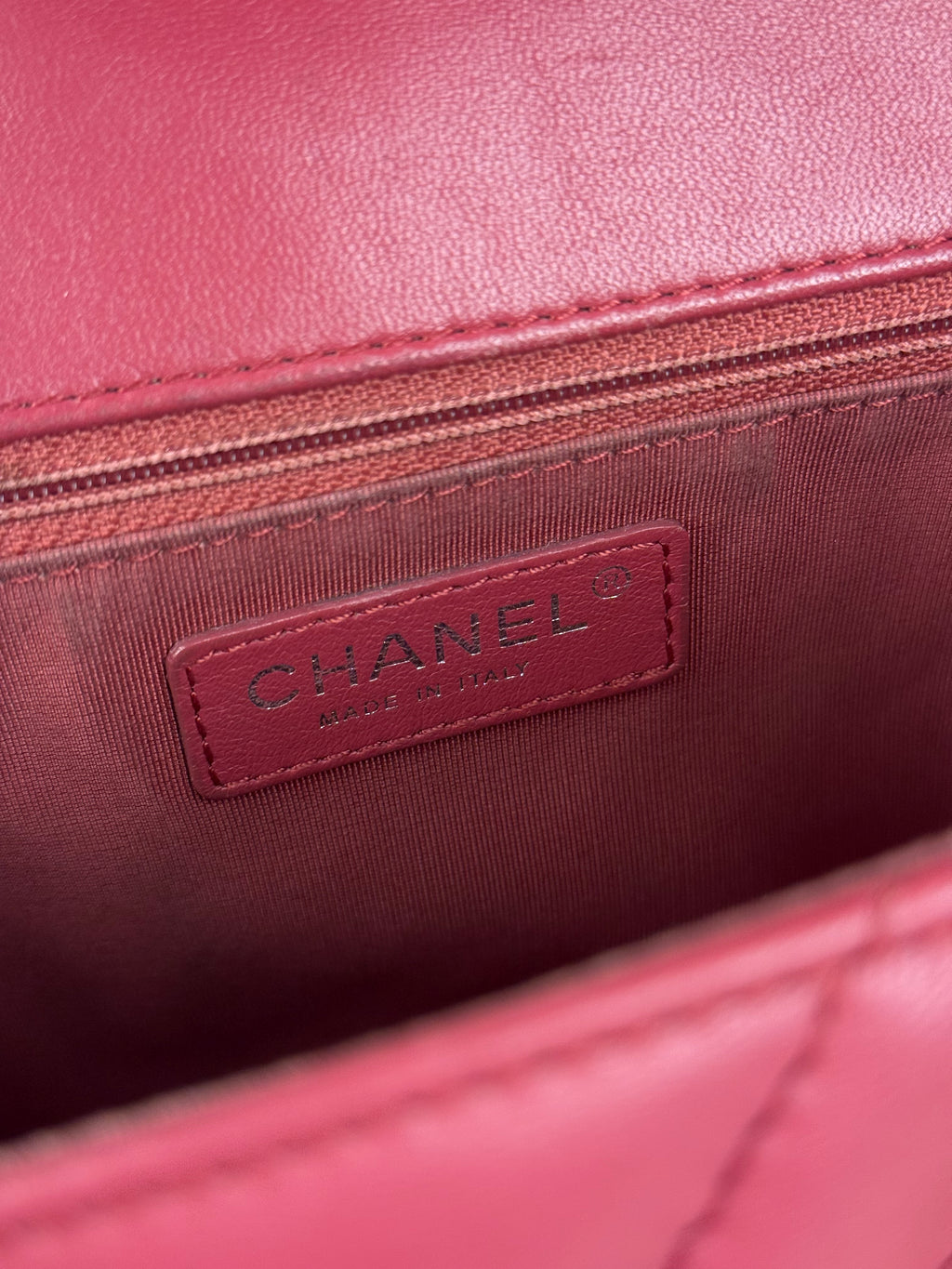 Chanel Pink Chevron Quilted Leather Medium Flap Bag 2018