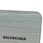 Balenciaga Blue Croc Embossed Cardholder