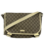 Gucci GG Leather Lined Flap Messenger Bag
