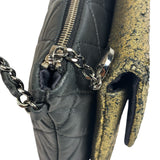 Chanel Black/Golden Quilted Lambskin Night Clutch On Chain Flap Bag 2012