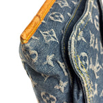 Louis Vuitton Denim Leather Trim Monogram Flat Tote Bag
