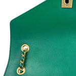 Chanel Green Lambskin Shoulder Bag 2018
