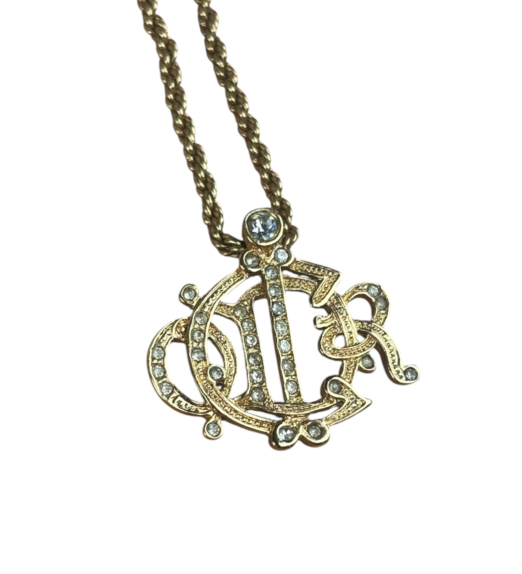 Christian Dior Vintage Interlocking Monogram Pendant Necklaces