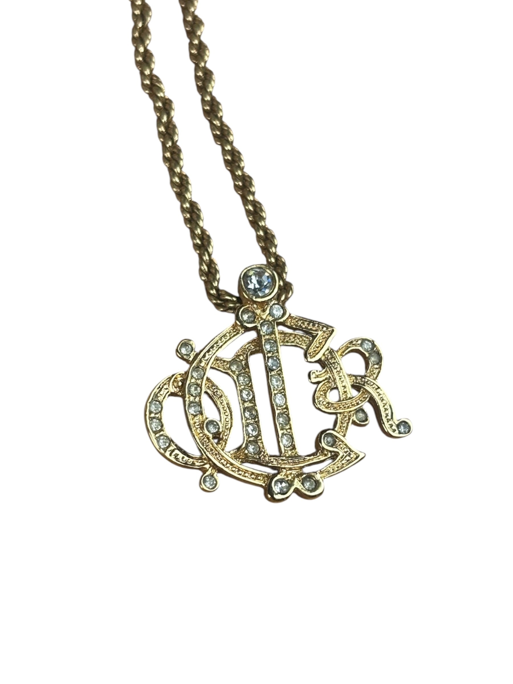 Christian Dior Vintage Interlocking Monogram Pendant Necklaces