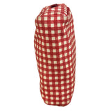 Prada Red Gingham Check Canvas Makeup Bag