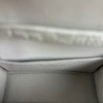 Balenciaga White Croc Embossed Nano Hourglass Bag