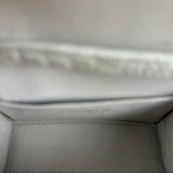 Balenciaga White Croc Embossed Nano Hourglass Bag