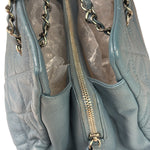 Chanel Blue Caviar Quilted CC Timeless Soft Shopper Tote 2010