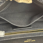 YSL Black Raffia Leather Trim Jamie Chain Shoulder Bag