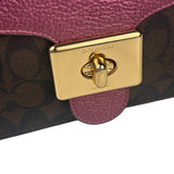 Coach Metallic Berry Leather Signature Cassidy Two-Way Bag
