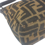 Fendi Leather Trim Zucca Pochette