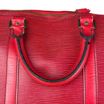 Louis Vuitton Red Epi Keepall Duffel Hand Bag