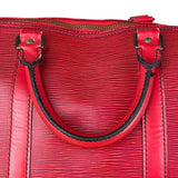 Louis Vuitton Red Epi Keepall Duffel Hand Bag