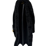 YSL Bicolor Quilted-Suede Shearling Gaby Shoulder Bag