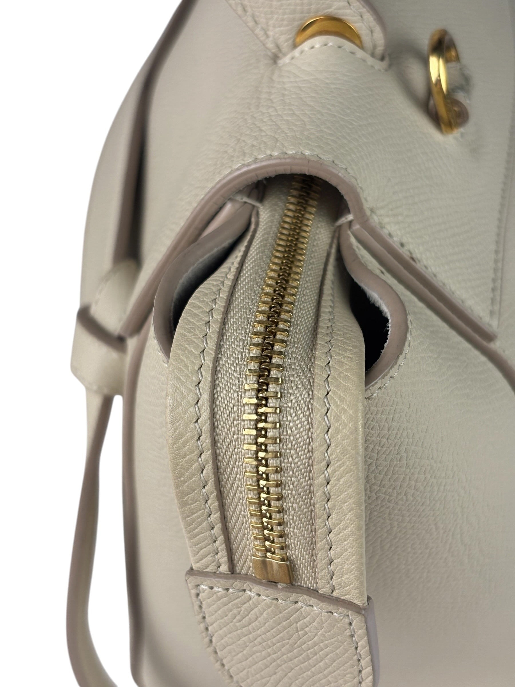 Celine Cream Calfskin Belt Nano Two-Way Bag