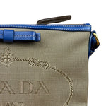 Prada Beige/Blue Jacquard Crossbody Bag