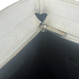 Burberry White Pebbled Leather Shoulder Bag