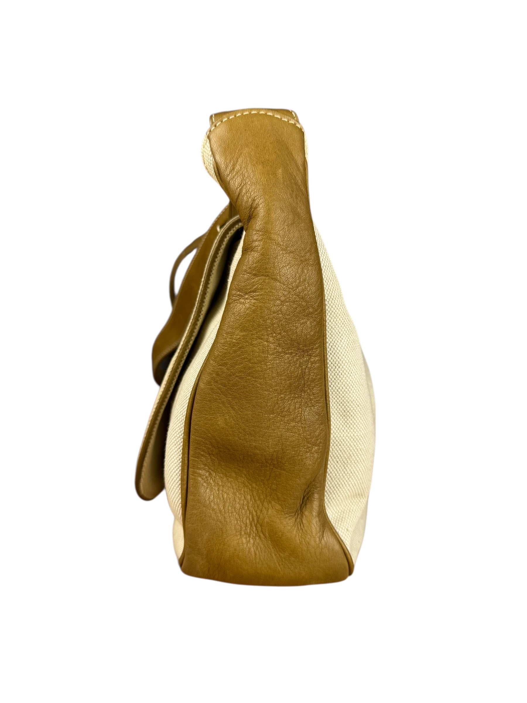 Loewe Tan & Cream Shoulder Bag