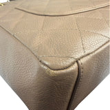 Chanel Beige Quilted Caviar Petite Shopping Tote 2004