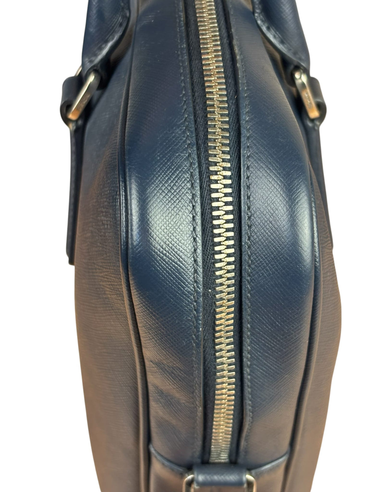 Prada Navy Saffiano Leather Laptop Work Bag