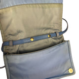 Prada Nylon Blue Studded Crossbody Bag