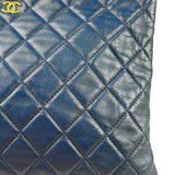 Chanel Blue Quilted Leather O-Case Zipped Pouch 2017