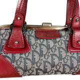 Christian Dior 2005 Doctor Bag Navy/Red Leather Trim