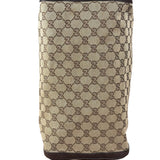 Gucci GG Leather Trim Canvas Techno Boston Handbag
